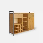 Industrialny drewniany barek na alkohole - kolor ANTYK (3)