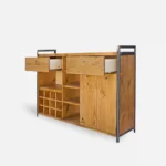 Industrialny drewniany barek na alkohole - kolor ANTYK (5)