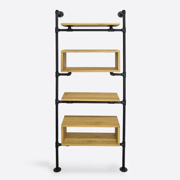 Dębowy regał na książki industrialny styl DENAR