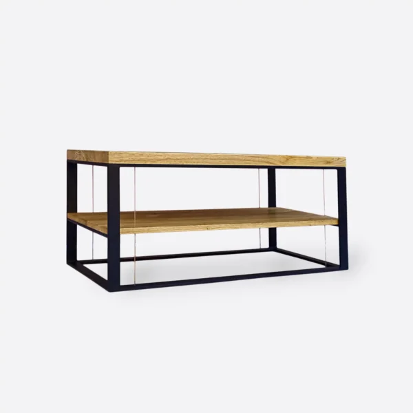 Industrialna ława dębowa do salonu IBSEN