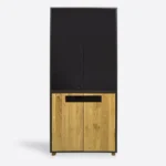 Duża witryna dębowa do salonu LAGOS