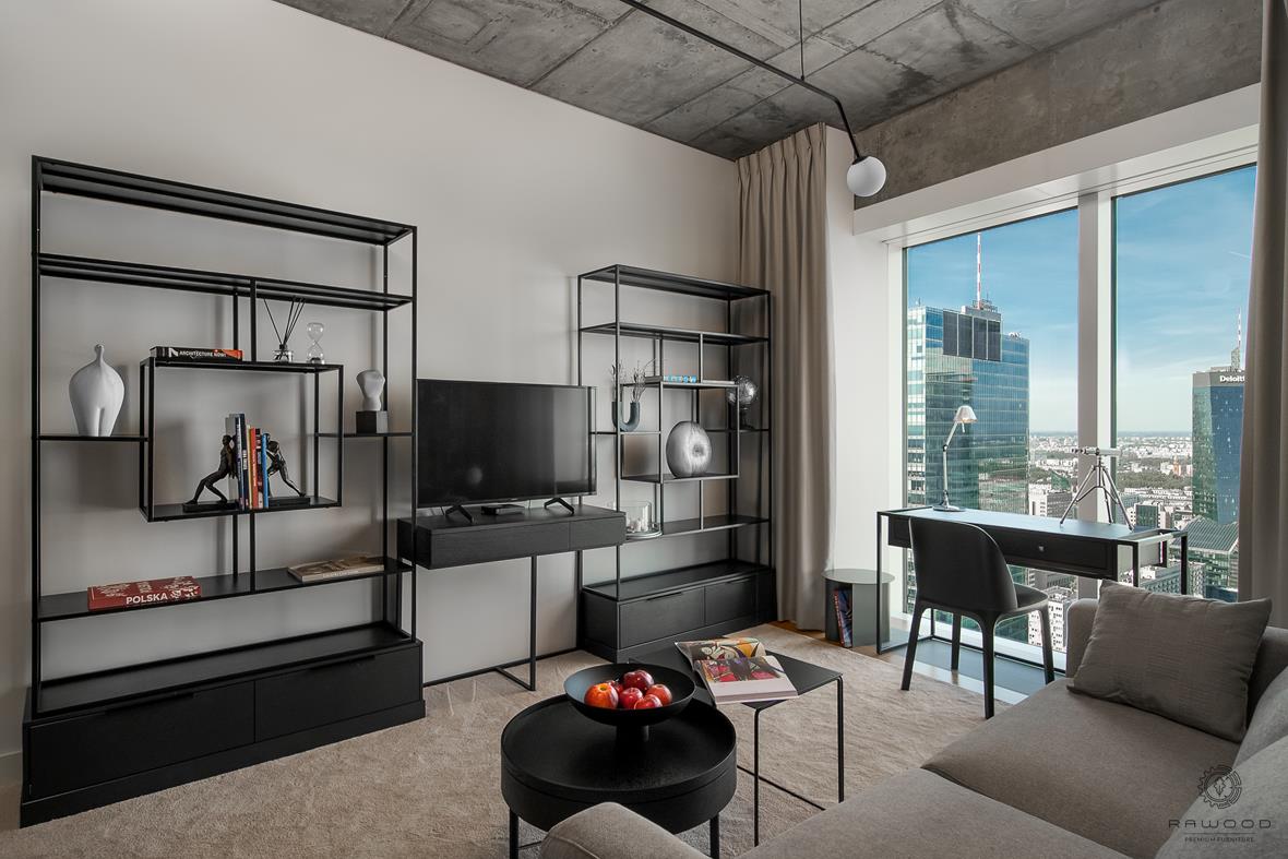 Biurko drewniane na metalowych nogach w industrialnym stylu meble do gabinetu na wymiar BRAN