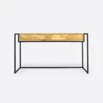 Loftowe biurko dębowe do biura gabinetu KING