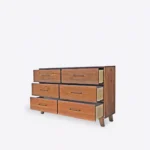 Dębowa komoda z szufladami, olej mahoń (1)