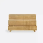 Komoda dębowa z frezowanym frontem NESS