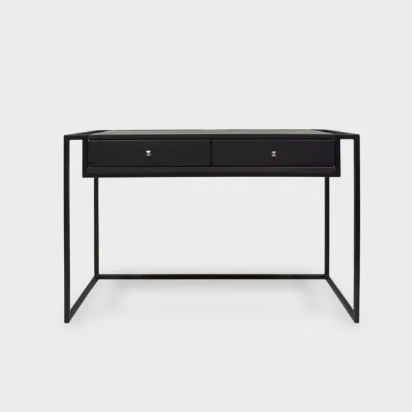 Biurko industrialne loft z drewna i metalu do gabinetu BRAN