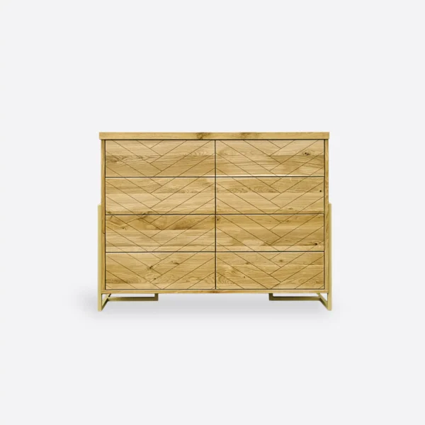 Nowoczesna komoda dębowa z szufladami do salonu CARIN I