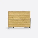 Nowoczesna komoda dębowa z szufladami do salonu CARIN I