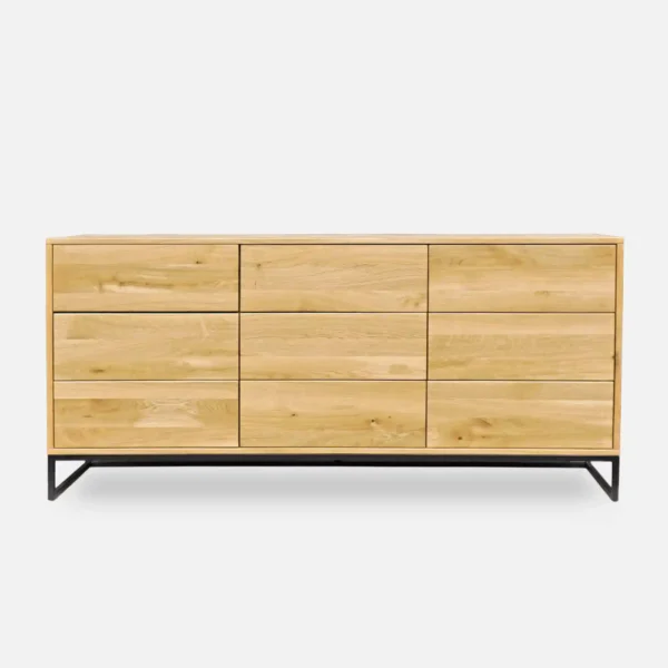 dębowa komoda Meris III styl industrialny (6)