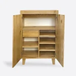 Dębowy barek na alkohole do salonu gabinetu NESS