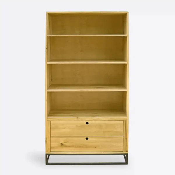 Regał dębowy na metalowych nogach do salonu MERIS