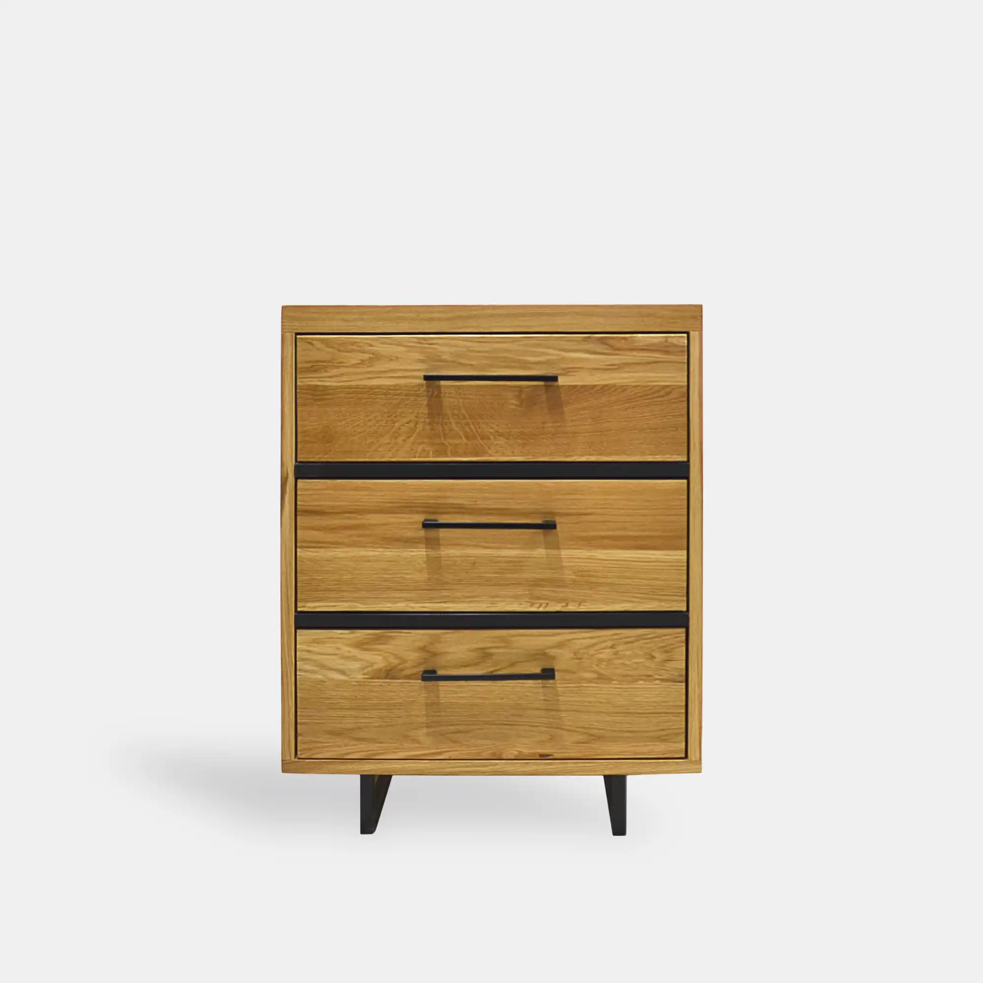 Komoda dębowa z szufladami na metalowych nogach HUGON II