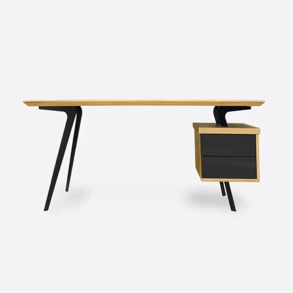 Nowoczesne biurko drewniane na metalowych nogach z szufladami do gabinetu VITA