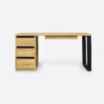 Biurko dębowe z szufladami z litego drewna do gabinetu CAMERON