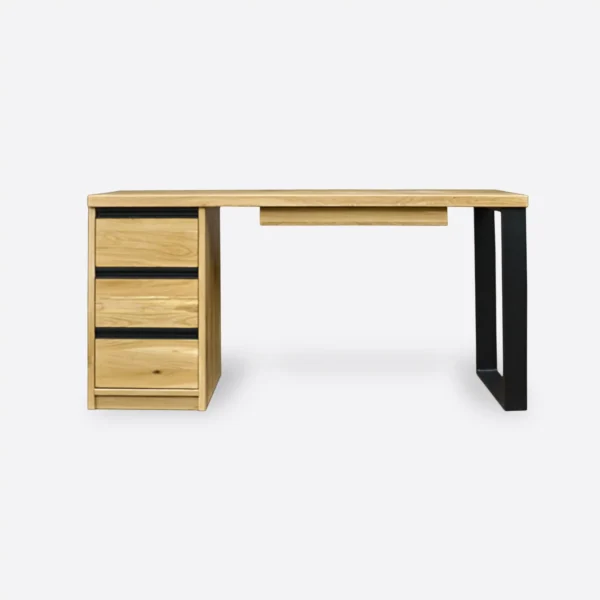 Biurko dębowe z szufladami z litego drewna do gabinetu CAMERON