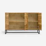 Komoda dębowa industrialna na metalowej podstawie MERIS II