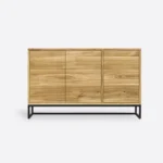 Komoda dębowa industrialna na metalowej podstawie MERIS II