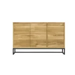 Komoda dębowa industrialna na metalowej podstawie MERIS II