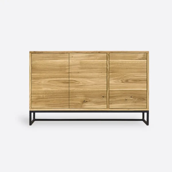 Komoda dębowa industrialna na metalowej podstawie MERIS II