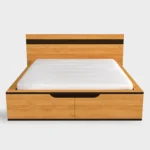 Łóżko z litego drewna do sypialni LAGOS