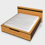 Łóżko z litego drewna do sypialni LAGOS