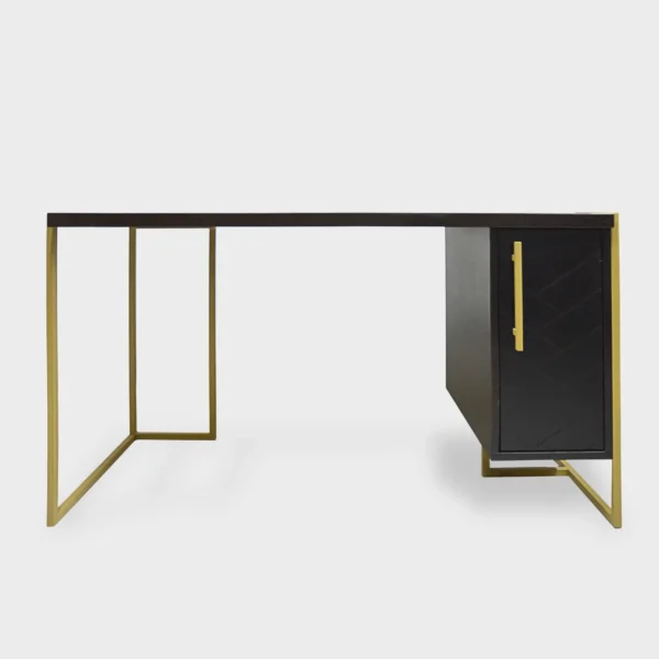 Nowoczesne biurko z litego drewna dębowego do biura gabinetu CARIN