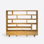 Dębowy regał nowoczesny do salonu gabinetu VITA