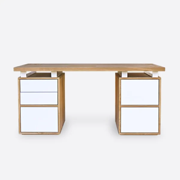 biurko z drewnianym blatem DORIS I (1)